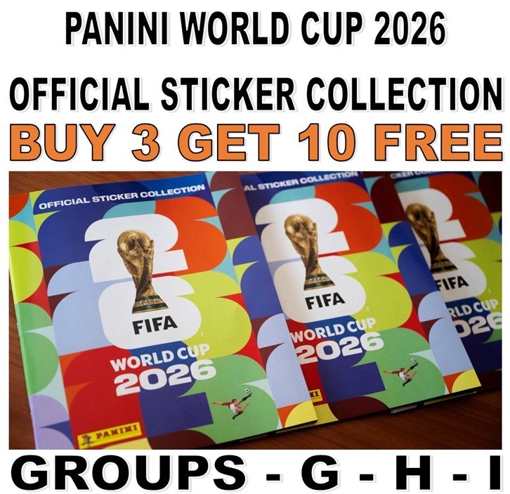 PANINI WORLD CUP 2026 STICKER COLLECTION – GROUP G – GROUP H – GROUP I – SPAIN