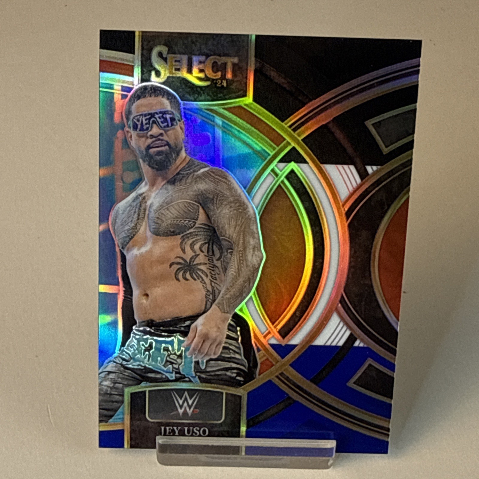 2024 Panini Select WWE – Premier Level Jey Uso #120 Black & Blue Prizm /399