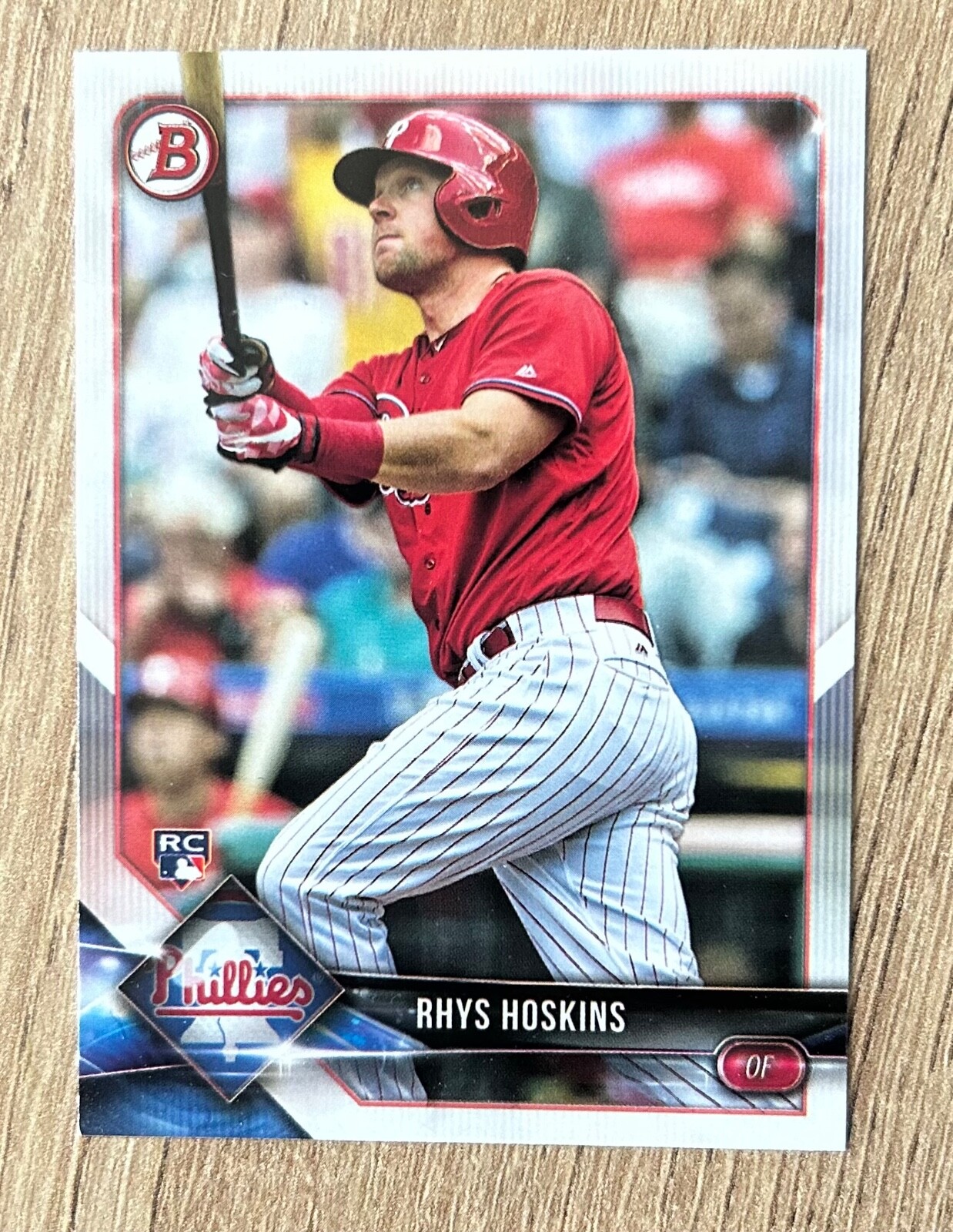 2018 Bowman Paper #10 Rhys Hoskins Rookie Card Philadelphia Phillies