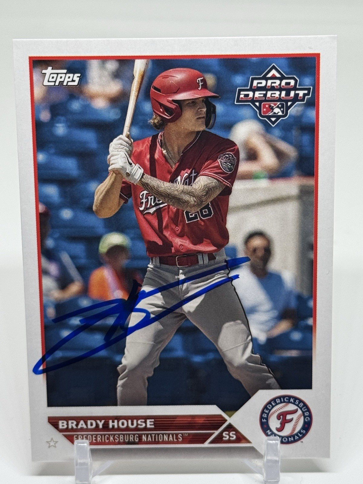 Brady House SIGNED 2023 Topps Pro Debut #PD-68 Washington Nationals Debut!