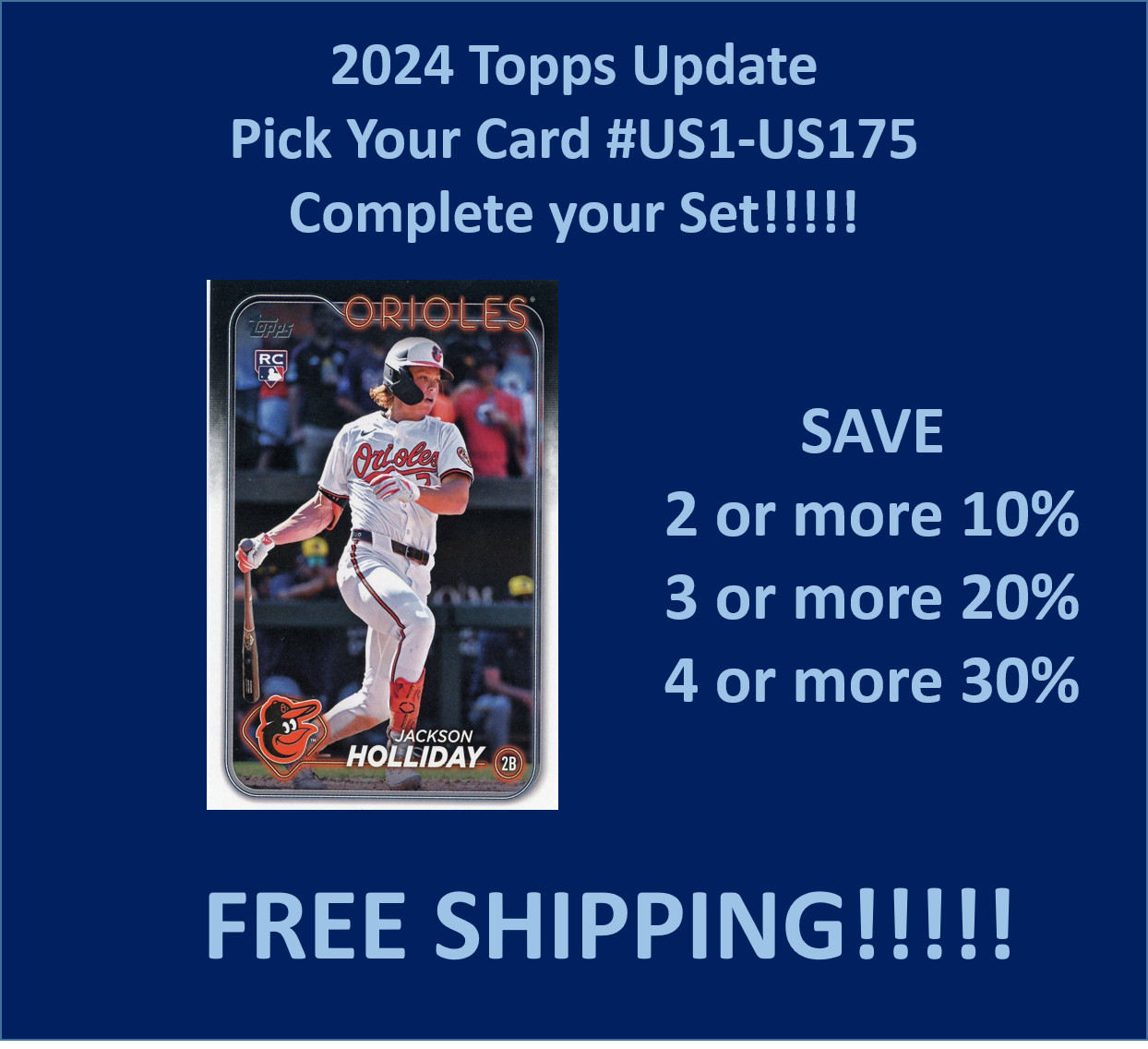 2024 Topps UPDATE Base Vets & RCs #US1-US175 You Pick Complete your set SPECIAL!