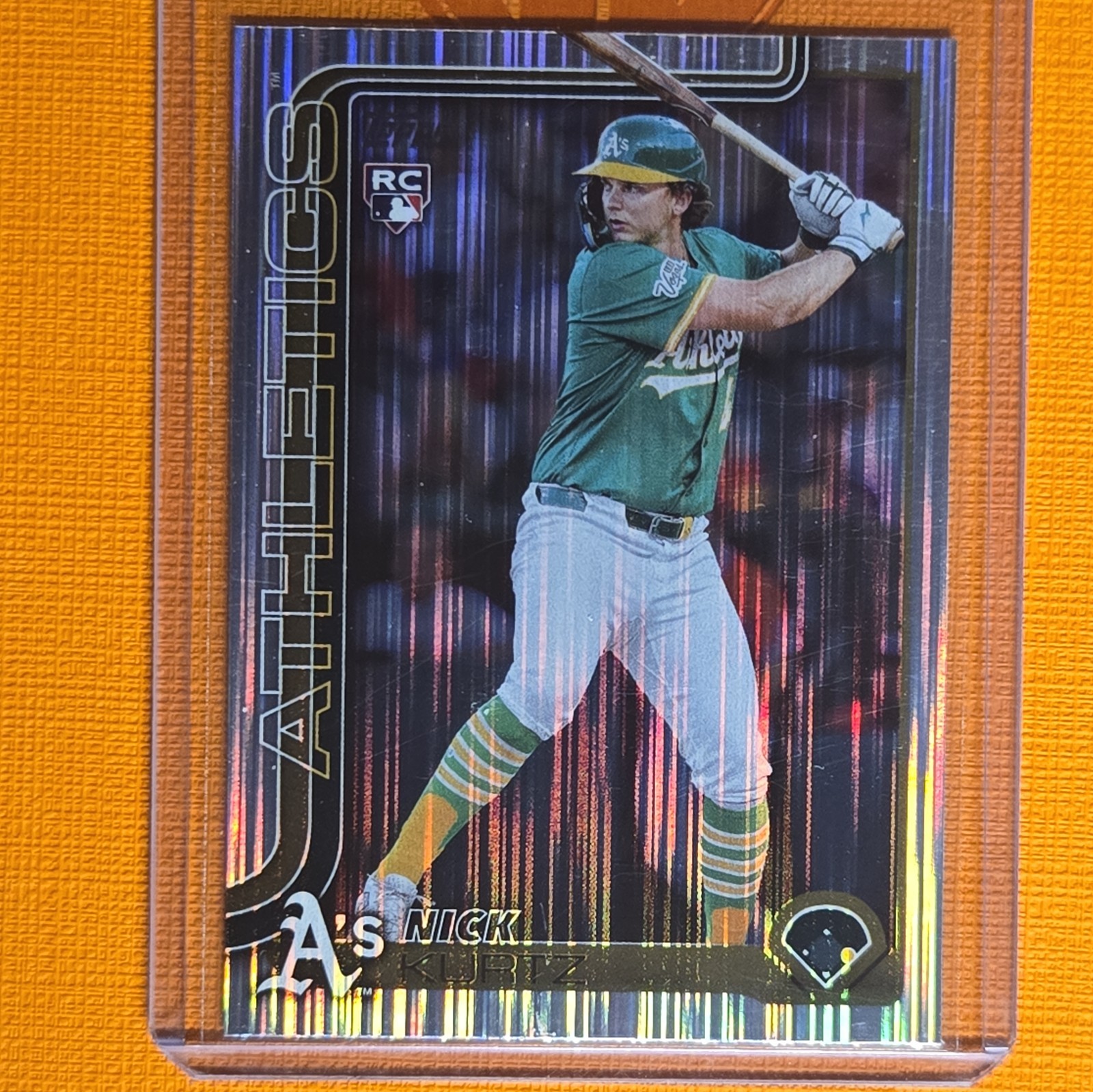 2025 Topps Update #US201 / Nick Kurtz RC / Meijer Exclusive Tinsel Foil SP