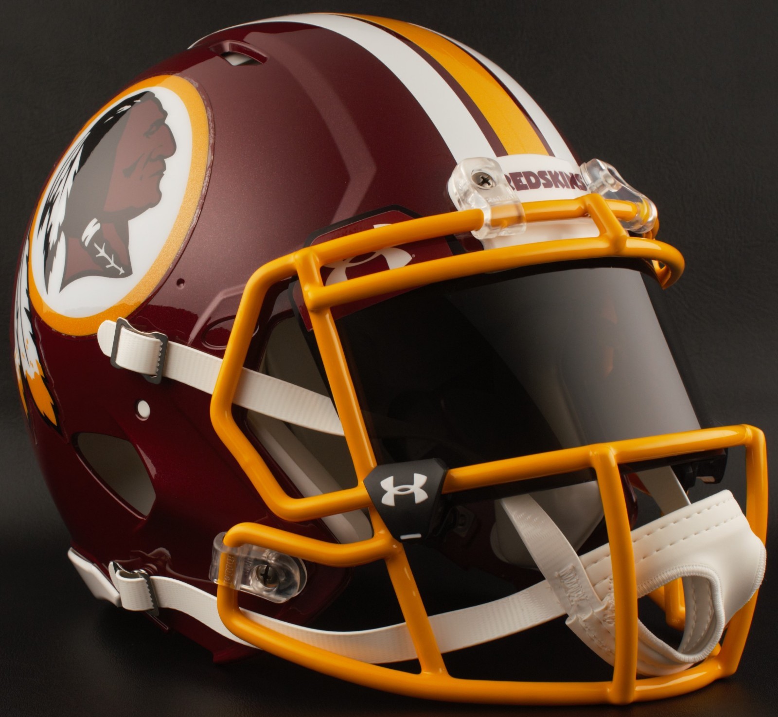 WASHINGTON REDSKINS Authentic GAMEDAY Football Helmet w/ BLACK-TINT Eye Shield