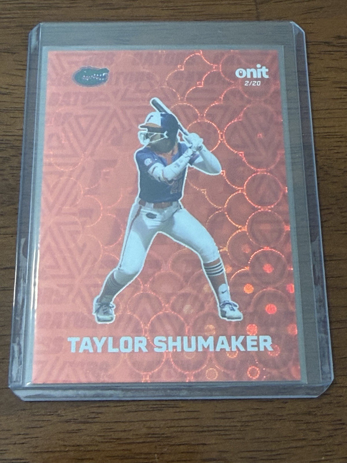Taylor Shumaker Florida Gators Softball 2026 Onit Fusion Premium Holo /20 F-8🐊