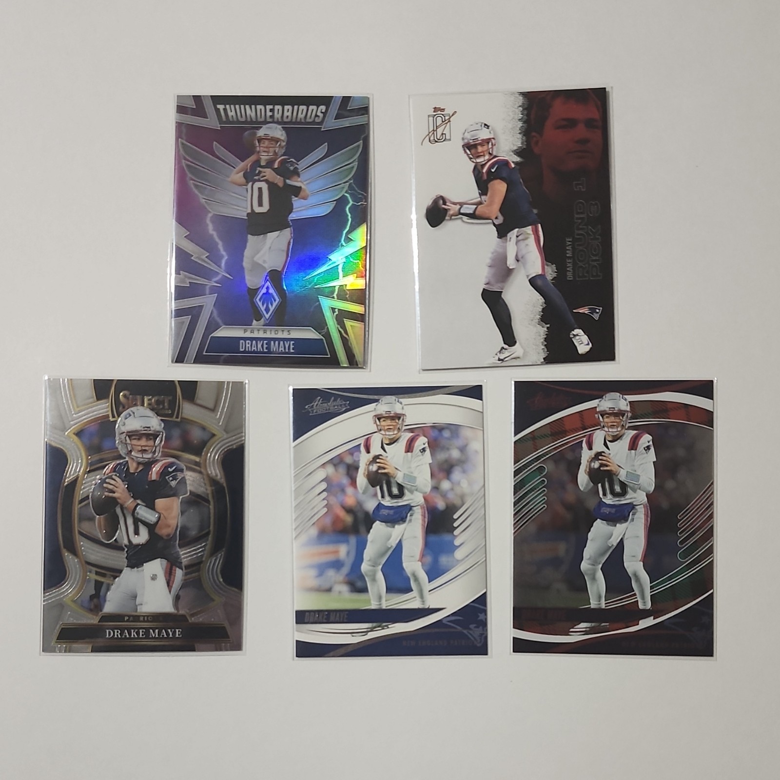 Panini/Topps 2025 Drake Maye Patriots #35/#38/#79/#80 5-Card Lot