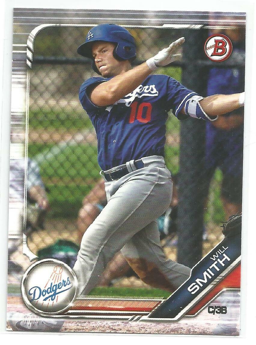 Will Smith Los Angeles Dodgers 2019 Bowman Baseball Prospects Card