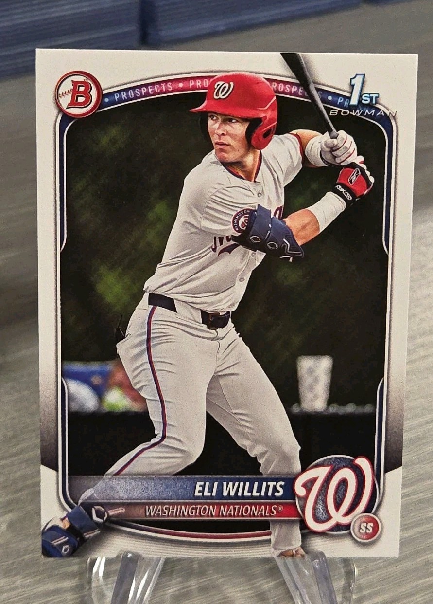 Eli Willits 2025 Bowman Draft Paper 1st Bowman #BD-1 Washington Nationals