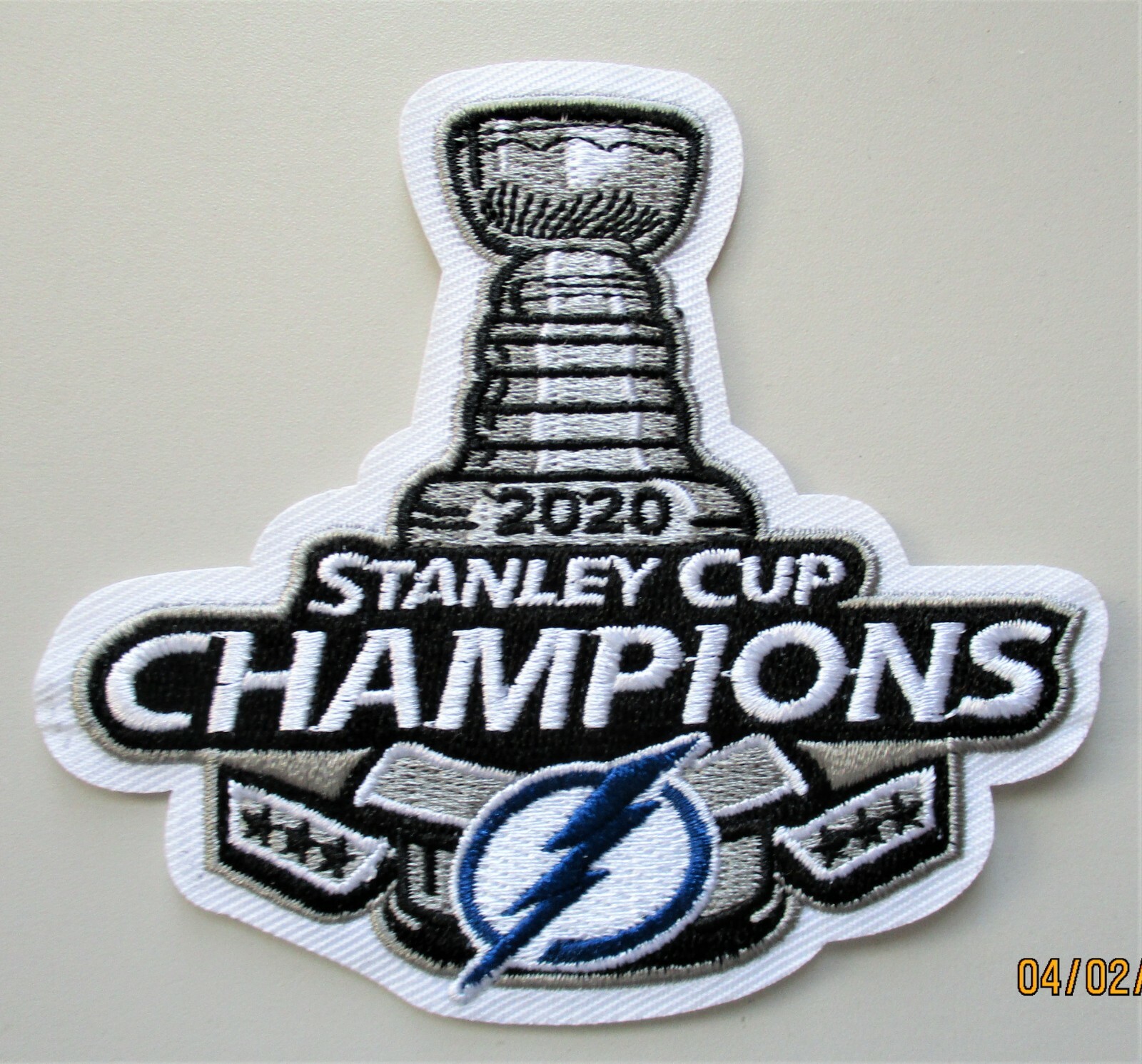 (1) LOT OF (1) 2020 STANLEY CUP CHAMPION TAMPA BAY LIGHTNING PATCH # 98