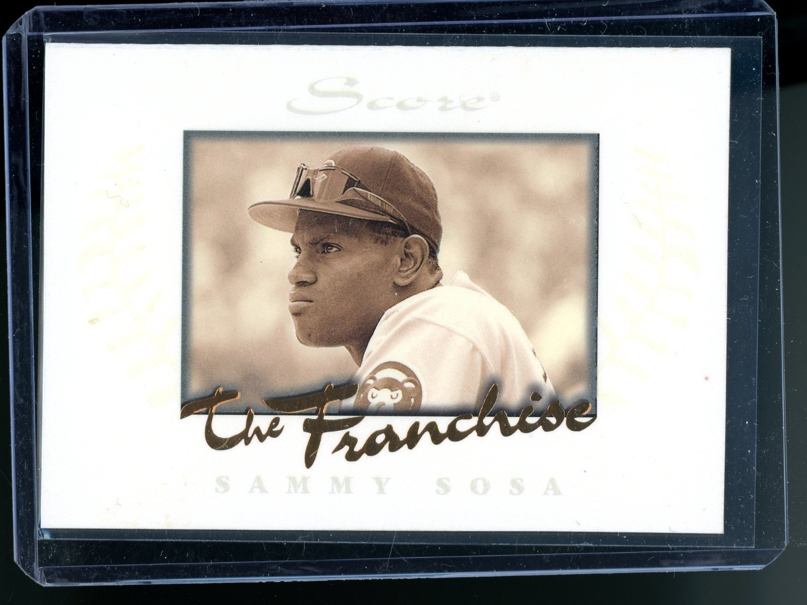 1997 Score The Franchise Glow in the Dark Sammy Sosa #8 CHICAGO CUBS sp ssp