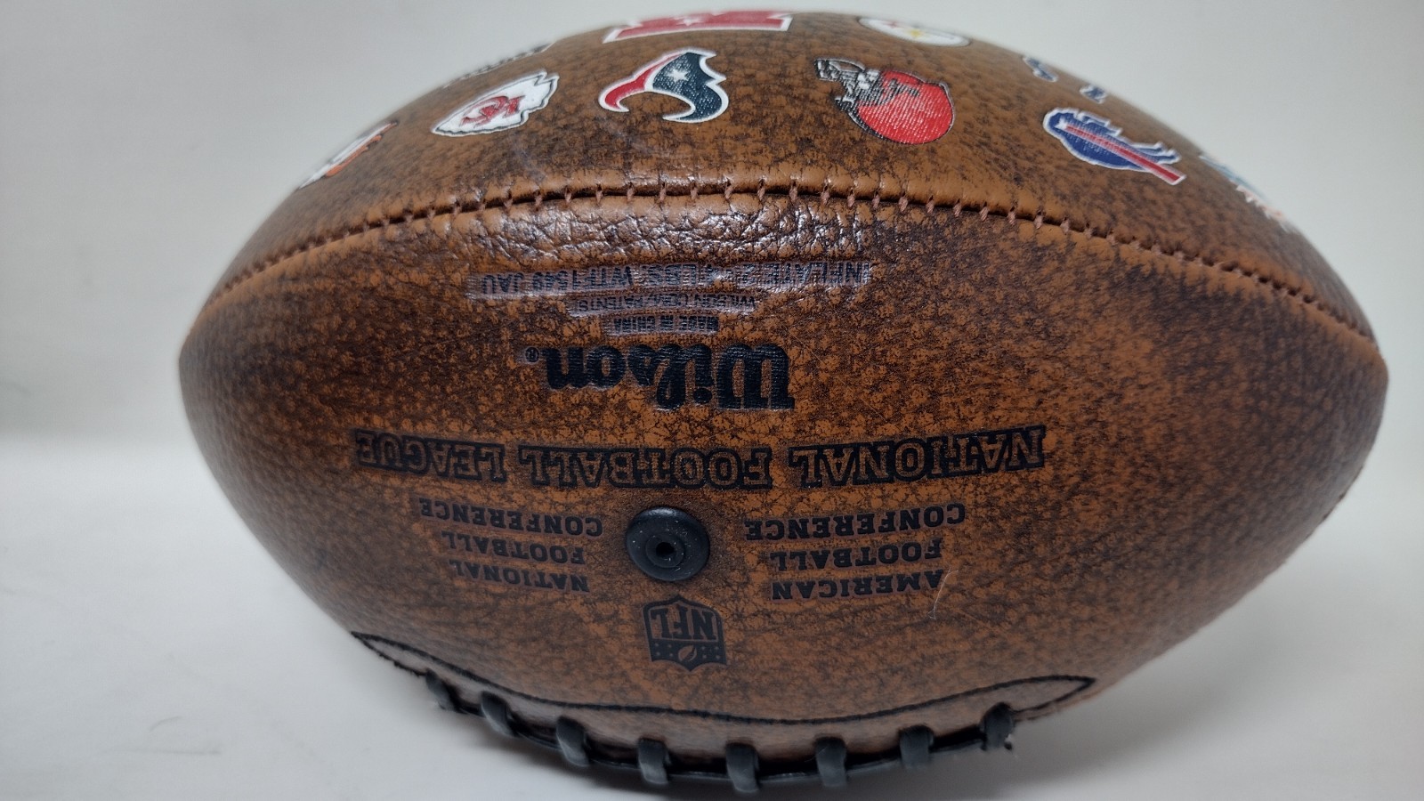 Wilson NFC AFC All Logos Soft Touch Mini Football 9″ Licensed WTF1549