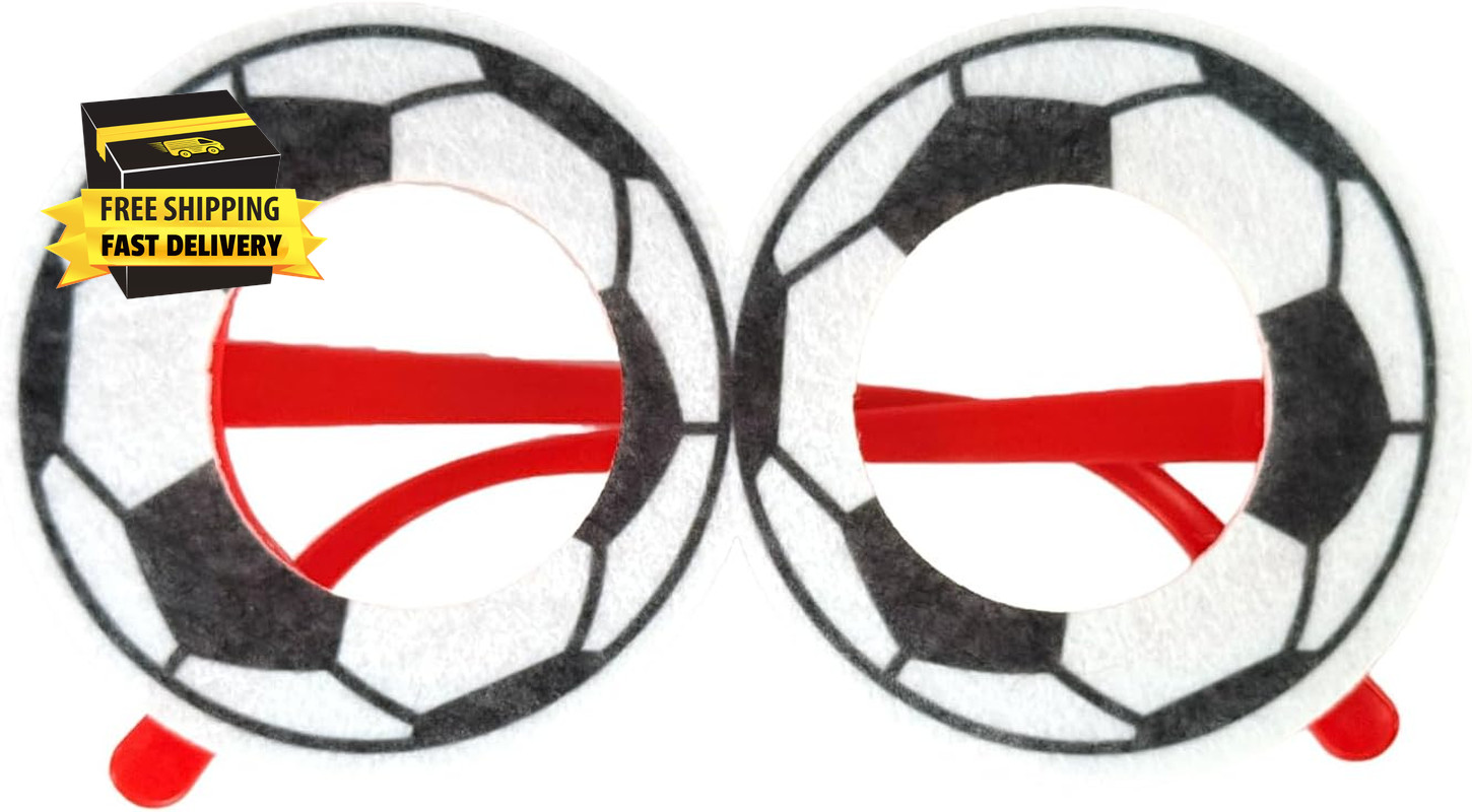 5Pcs World Soccer Tournament Themed Eyeglasses Soccer Fan Glasses for World Cup