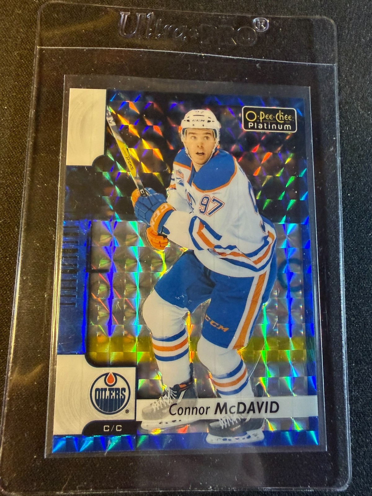 2017 OPC O-Pee-Chee Platinum Connor McDavid Royal Blue Cubes /99