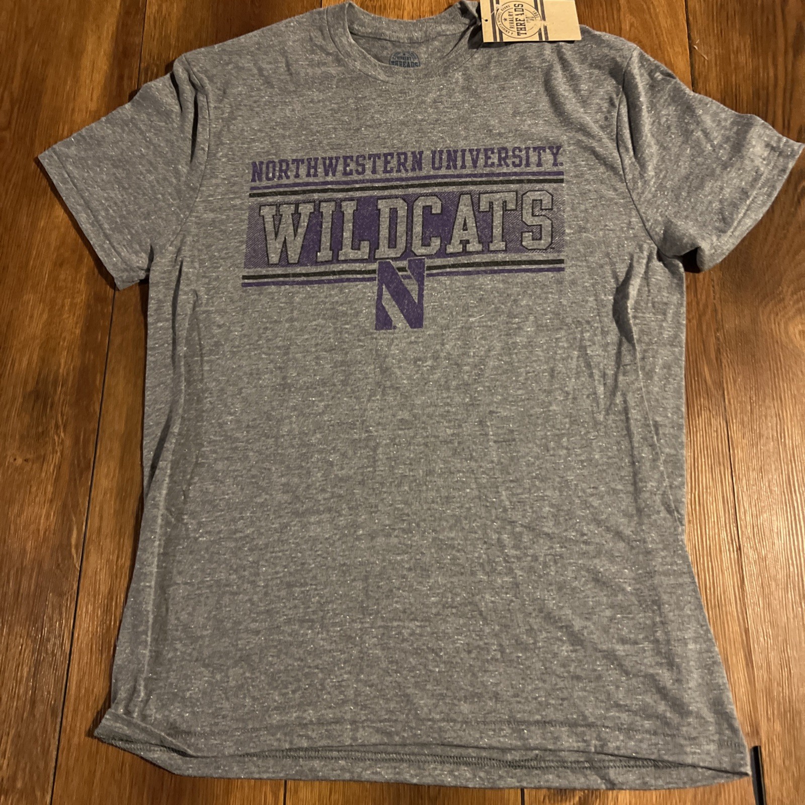 NCAA Northwestern Wildcats Gray Tri-Blend T-Shirt – Size Mix