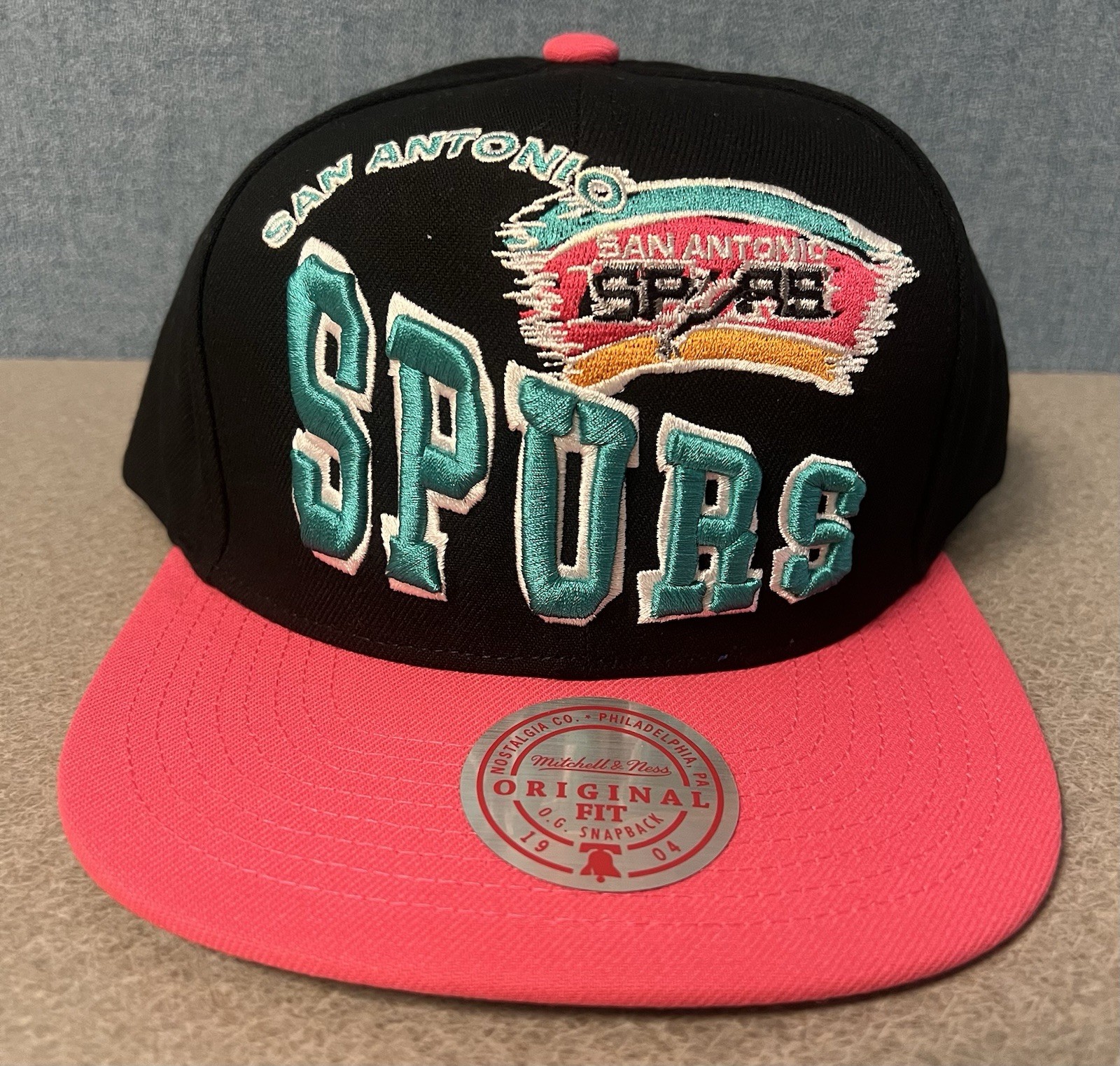 Mitchell & Ness San Antonio Spurs HWC Crooked Path SnapBack Hat