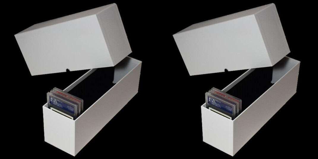 2 Guardhouse Graded Card Slotted Storage Travel Box Container Holds 25 PSA Slabs