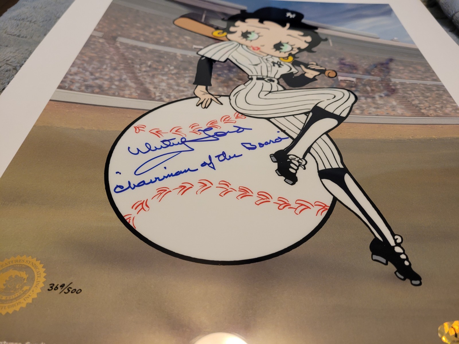 Whitey Ford Signed “BETTY ON DECK” YANKEES Sericel Limt. Ed.