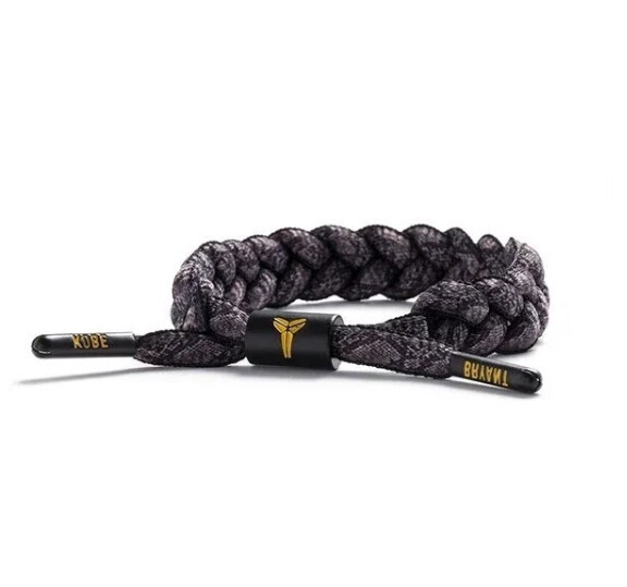 1PC Kobe Bryant Black Mamba Braided Bracelet Wristband Adjustable Dark Gray