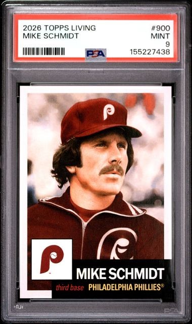 2026 Topps Living Set #900 Mike Schmidt Philadelphia Phillies HOF PSA 9
