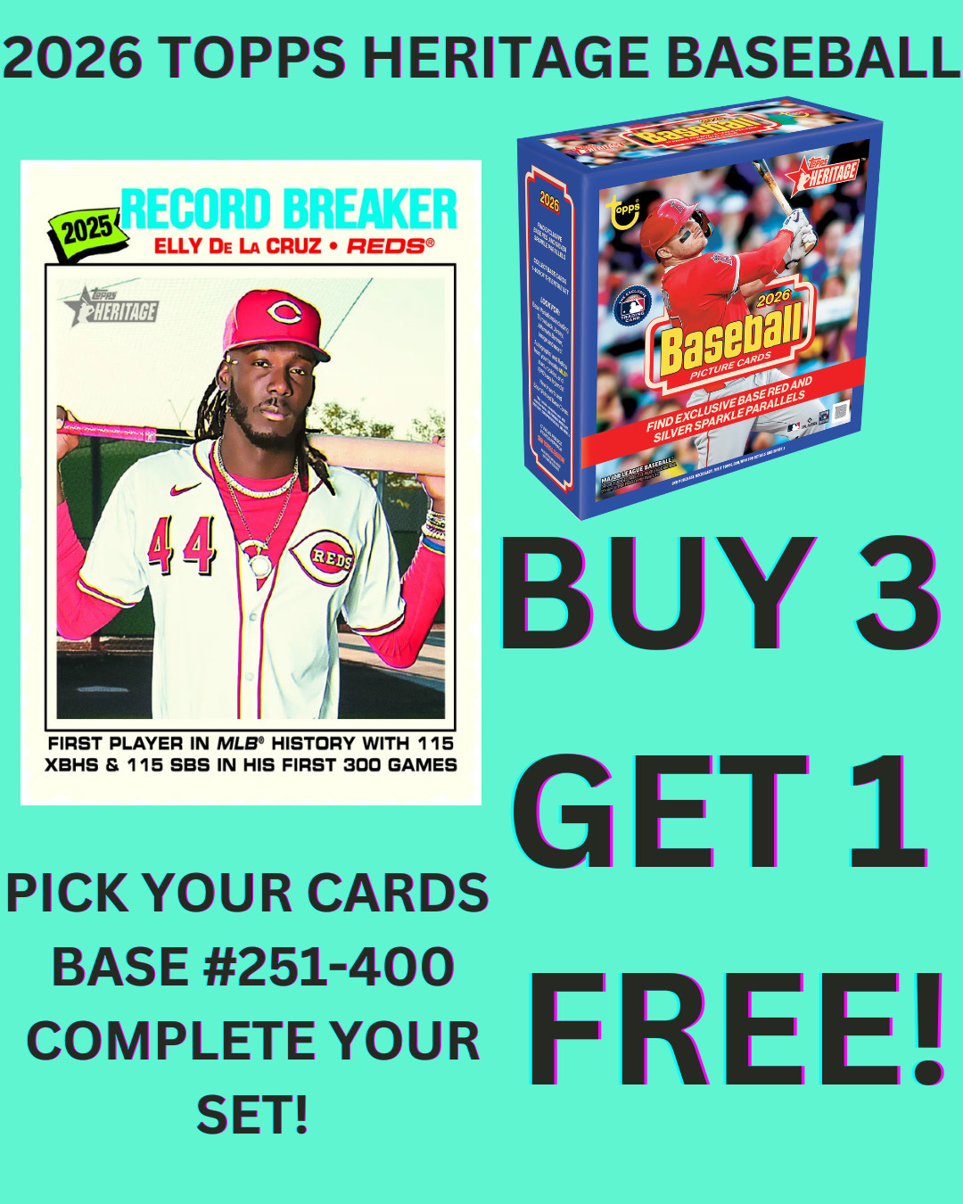 2026 Topps Heritage ⚾ BASE SINGLES #251-400 ⚾ You Pick & Complete Your Set! 🔥