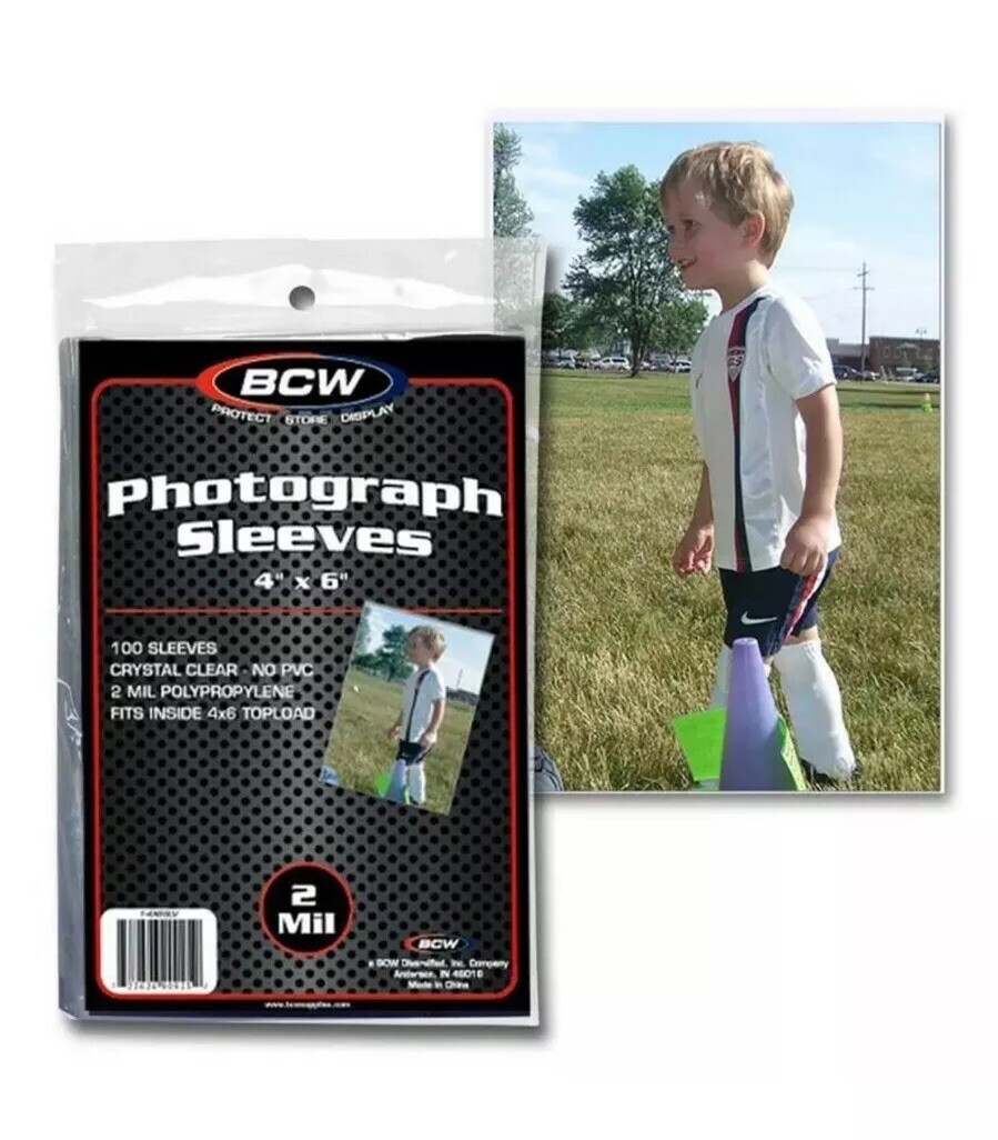 NEW 25 50 100 200 500 PK BCW 4 x 6 Photo / Postcard Poly Soft Sleeves Holders