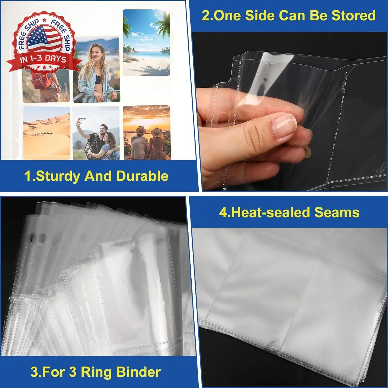 7200 Pockets Card Sleeves Binder Sheets, 9 Pocket Card Sleeves for 3 Ring Binder