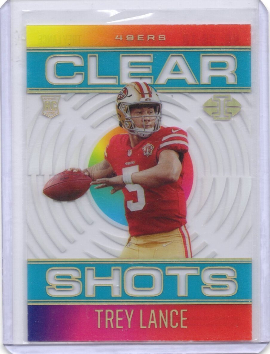 2021 Panini Illusions Clear Shots #CS-18 Trey Lance Light Blue /299 Rookie