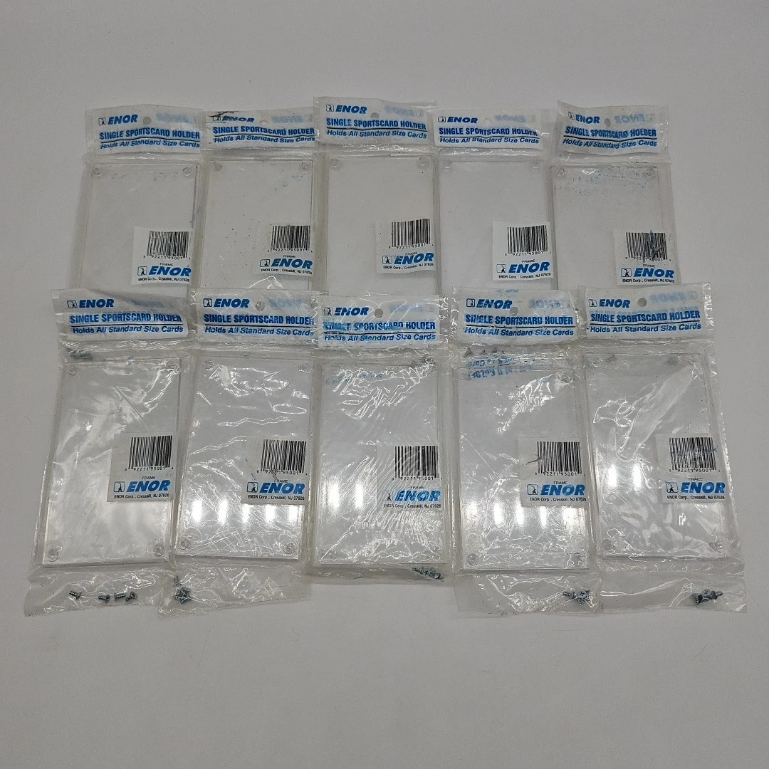 Lot of 15 NEW 4 Screw trading card holder baseball Enor 90s Sports Hard Case