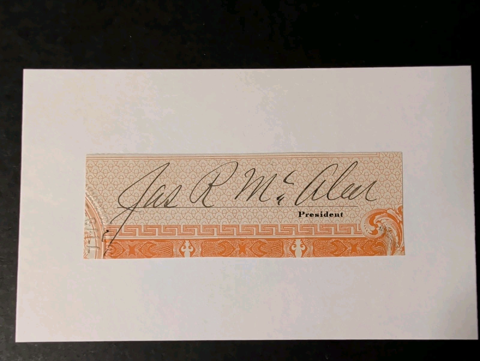 Jimmy McAleer (d.1931) Signed Autograph Cut Debut 1889 Cleveland Spiders