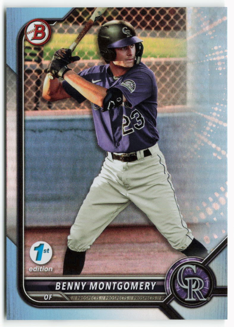 2022 Benny Montgomery Bowman Draft 1st Edition Rookie Sky Blue