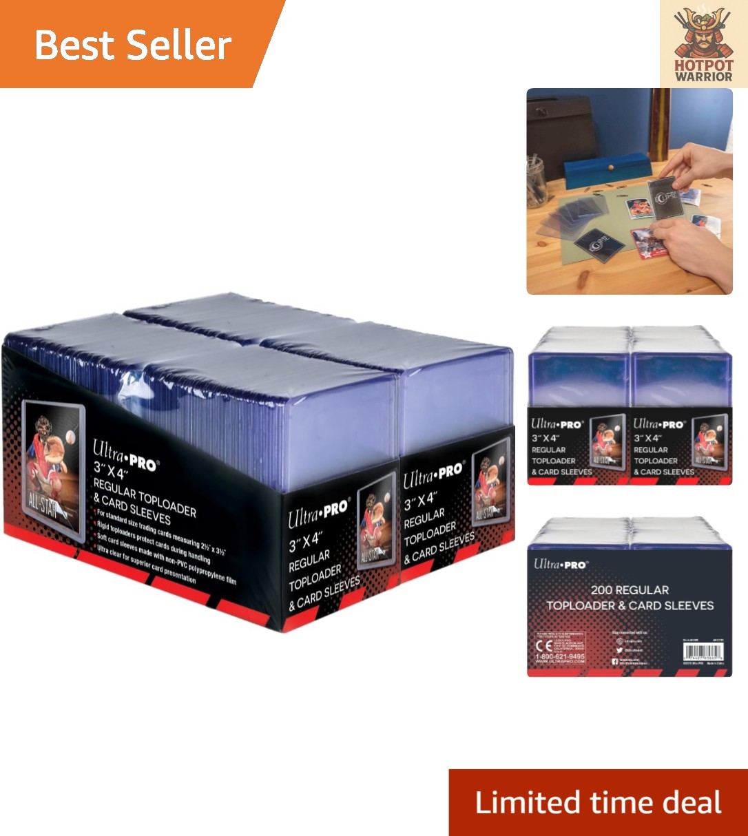 Top Quality 3″ x 4″ Clear Card Sleeves – 200ct for Safe Storage & Display