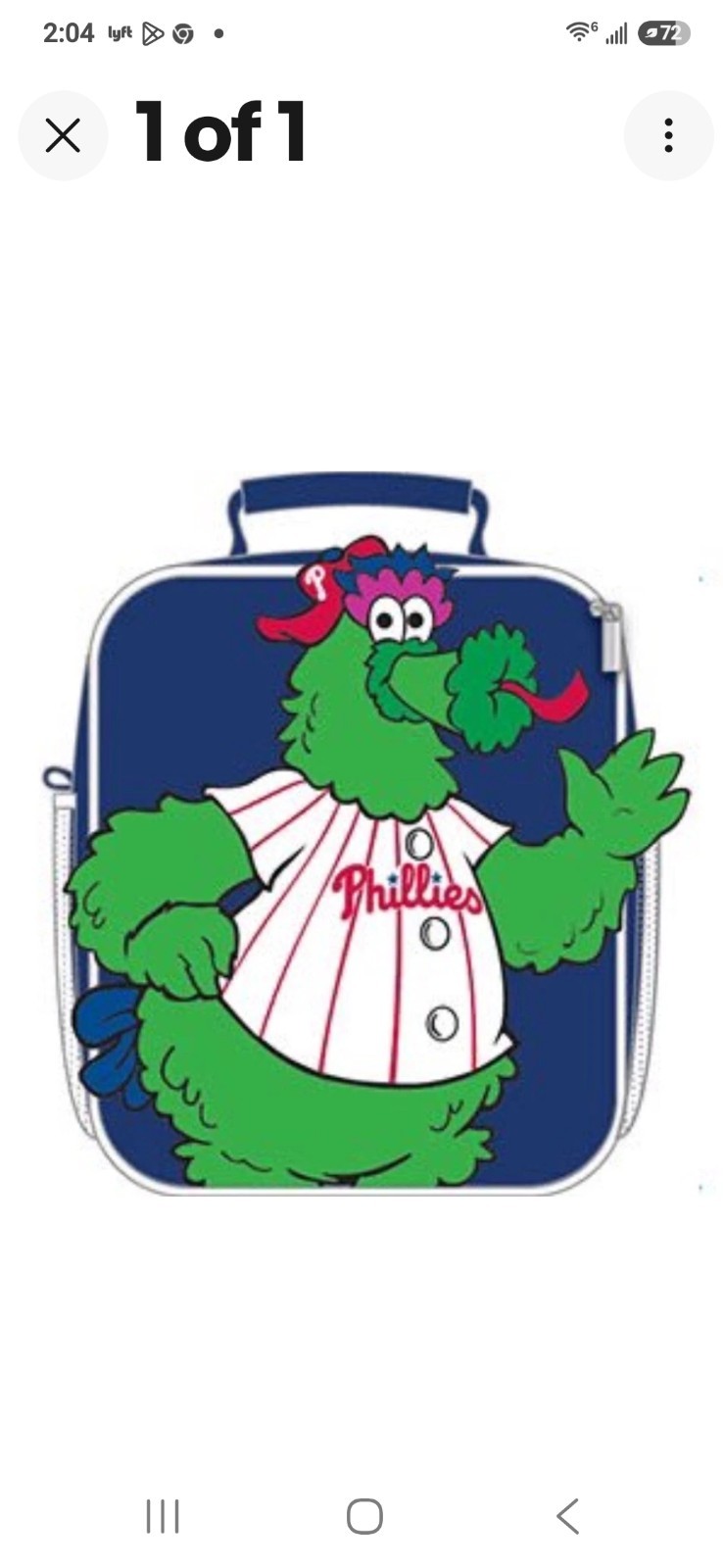 Philadelphia Phillies Lunch Bag Phillie Phanatic BRAND NEW SGA 9/15/24