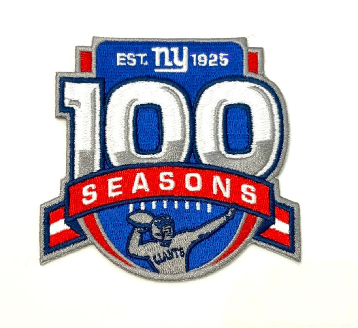 New York Giants 100th Anniversary Jersey Patch Preorder In Stock Now Iron/Sew on