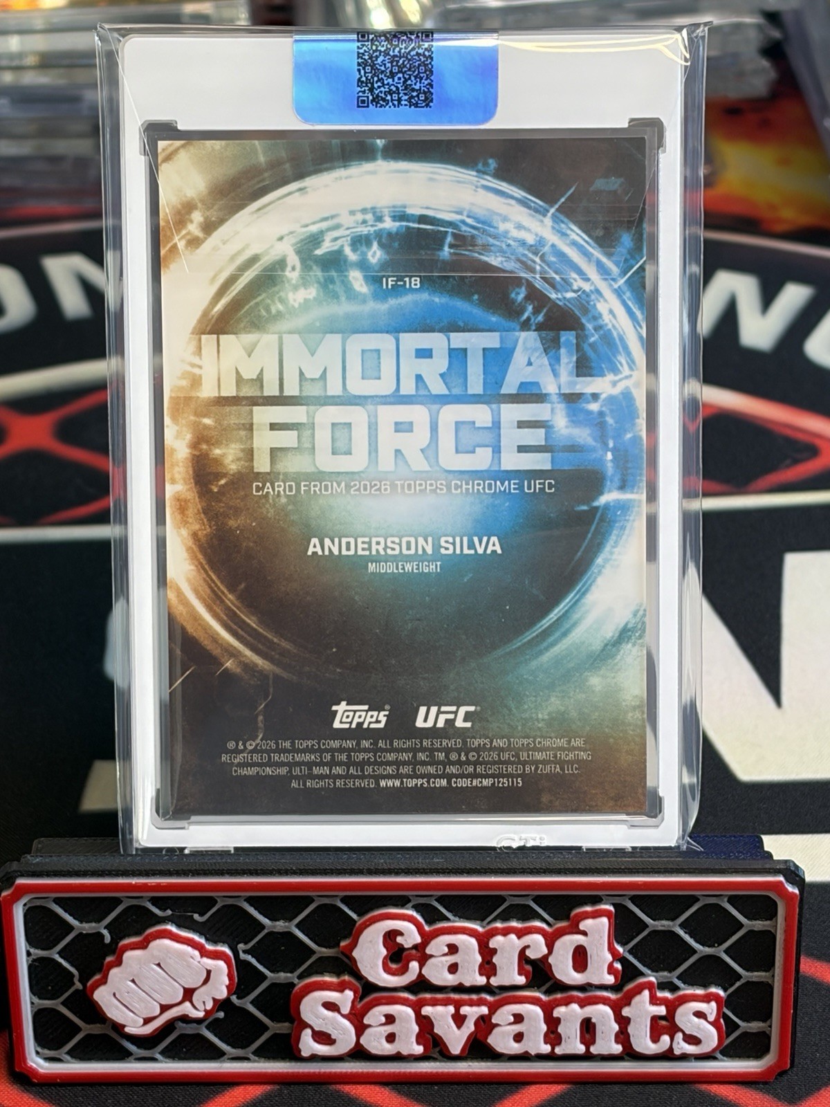 ANDERSON SILVA SP BLASTER CASE HIT IMMORTAL FORCE 2026 TOPPS CHROME UFC #IF-18
