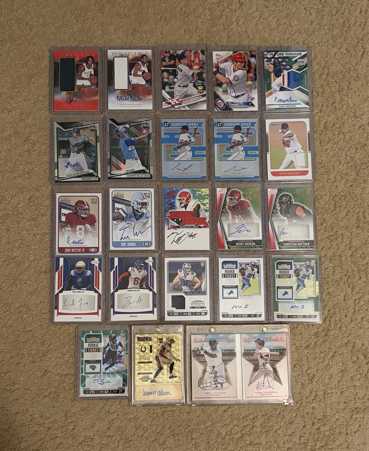 MLB, NFL, NBA Topps/Panini 23 Card Lot