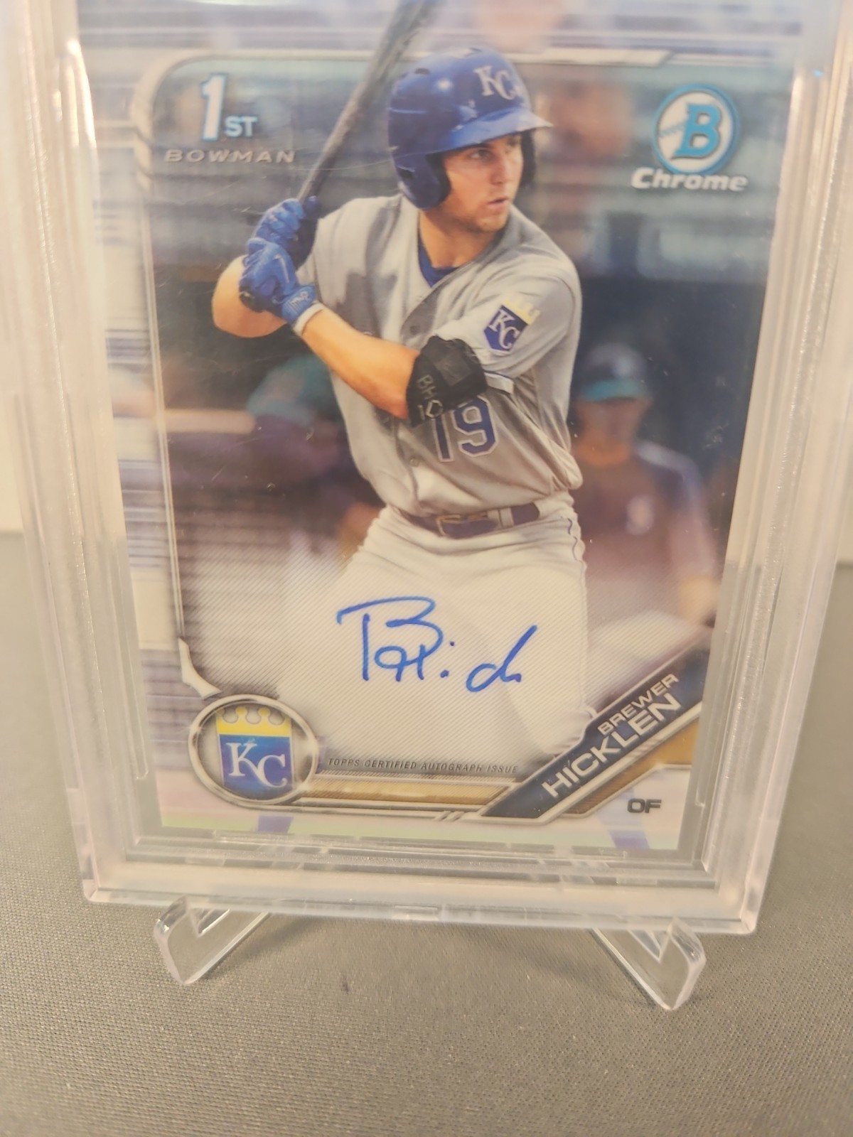 2019 Bowman – Chrome Prospect Autographs Brewer Hicklen #CPA-BH (AU, RC)