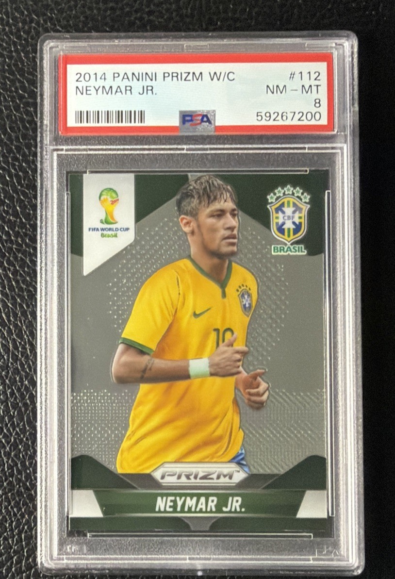 PSA 8 2014 Panini Prizm World Cup #112 Neymar Jr MINT Brazil