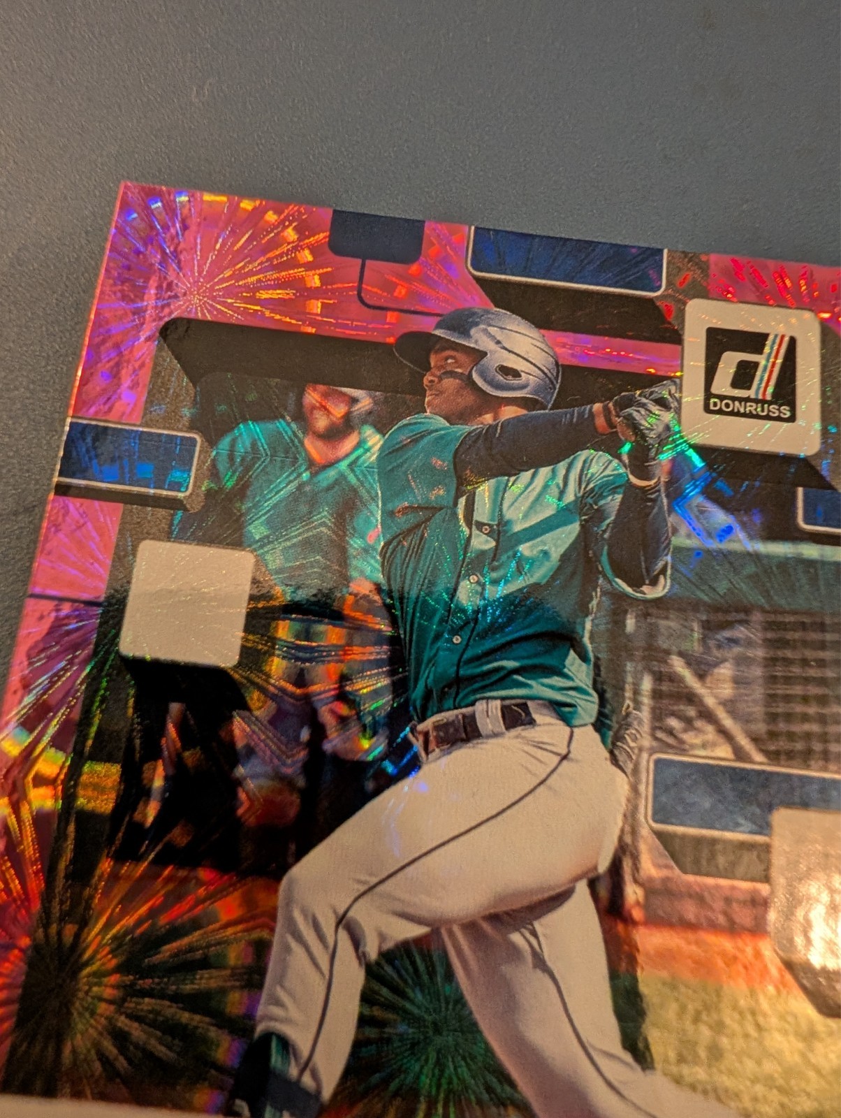 2022 Donruss Julio Rodriguez Rated Prospect #RP-1 in the Pink Fireworks parallel