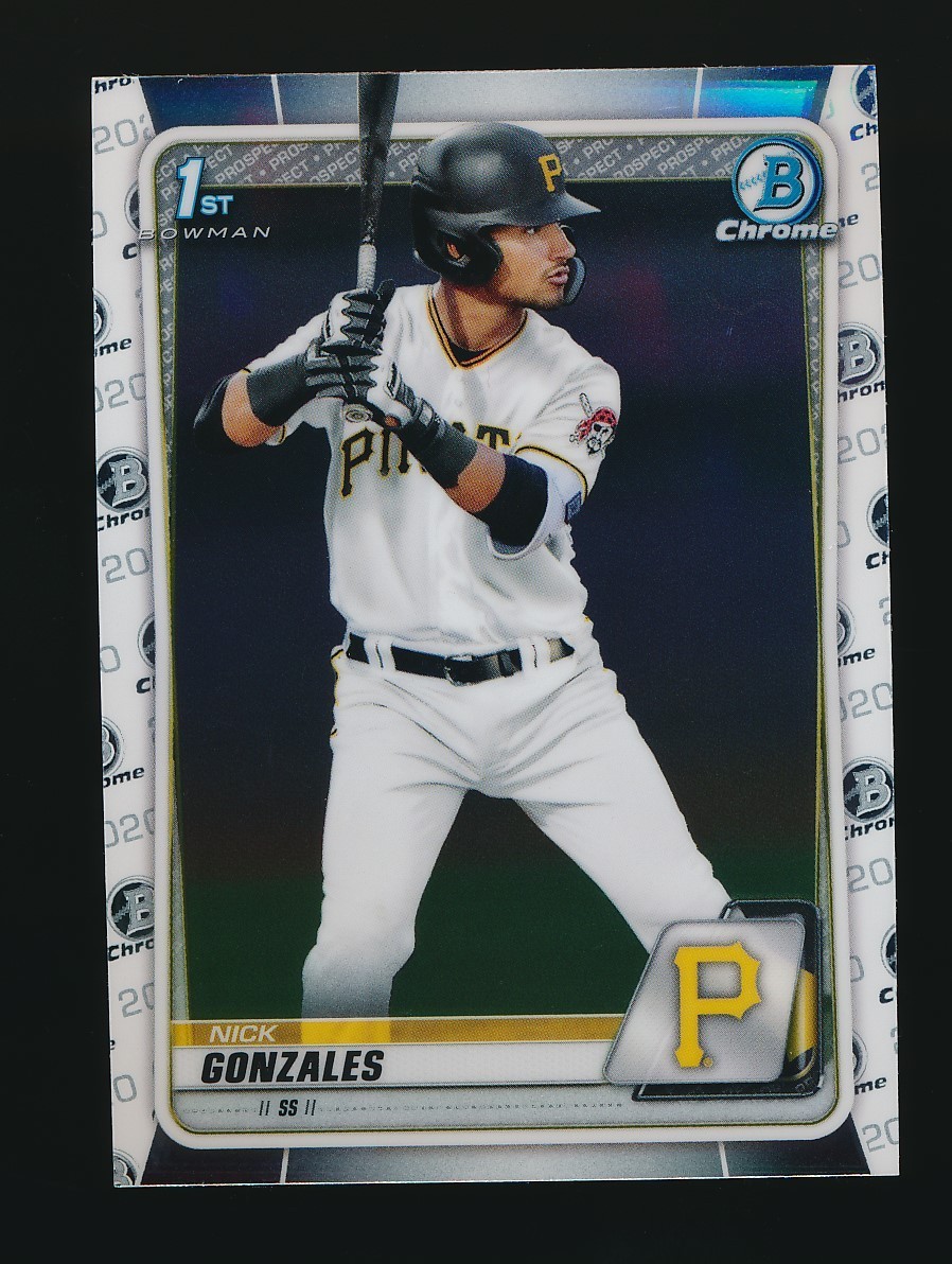 NICK GONZALES ⚾ 2020 Bowman Chrome Draft #BD-81 Pittsburgh Pirates 1st