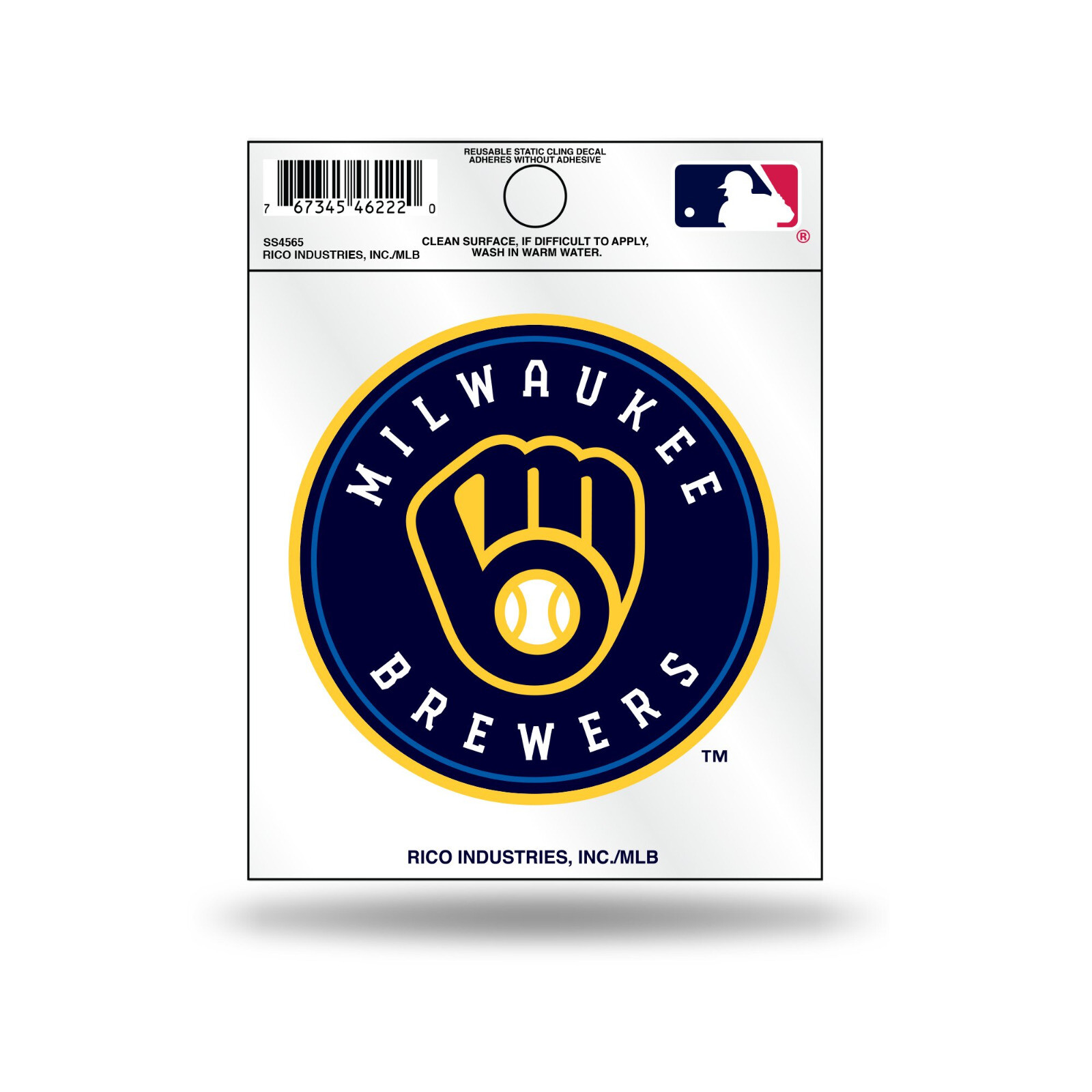 Milwaukee Brewers NEW Logo Static Cling Sticker Decal 3×4 Inches Window