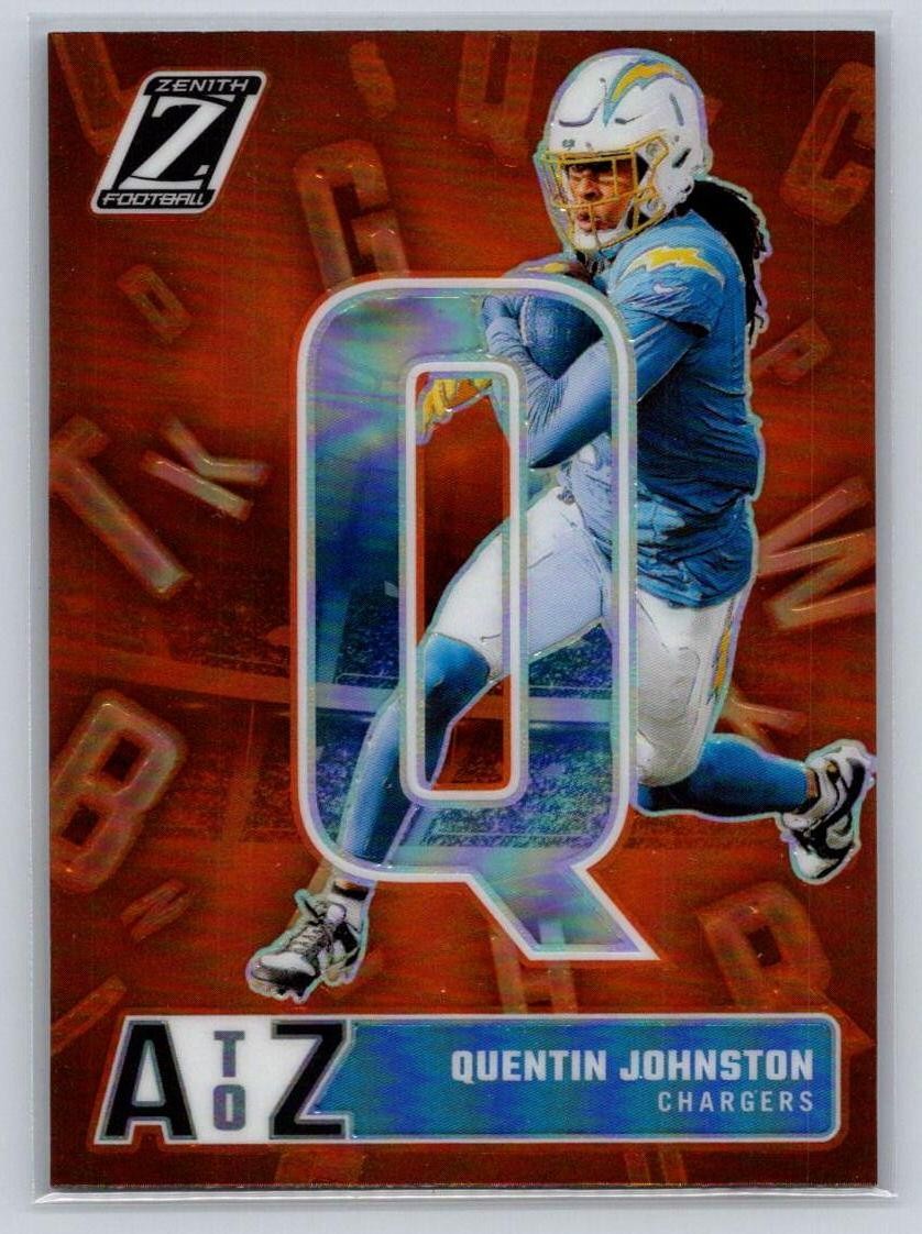 2024 Panini Zenith #17 Quentin Johnston A to Z Orange