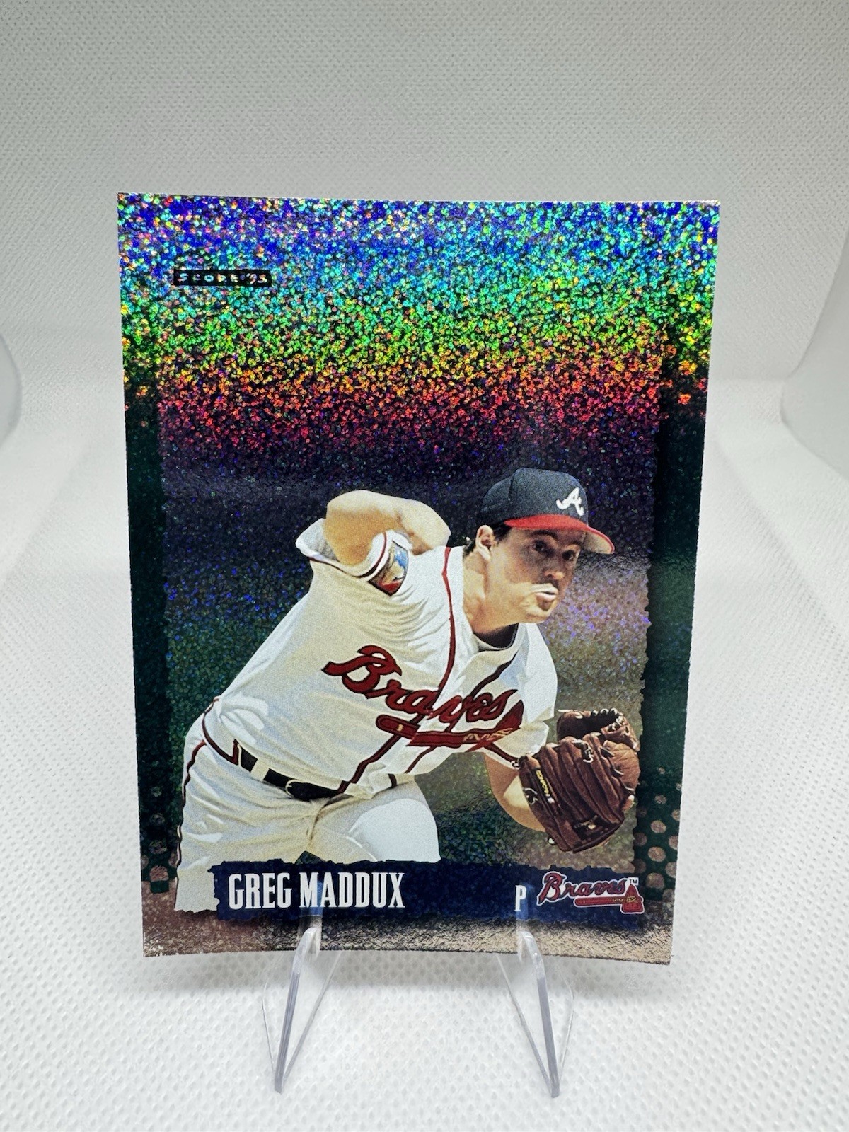 1995 Score – Greg Maddux #32 Platinum Team Set Sparkle Atlanta Braves