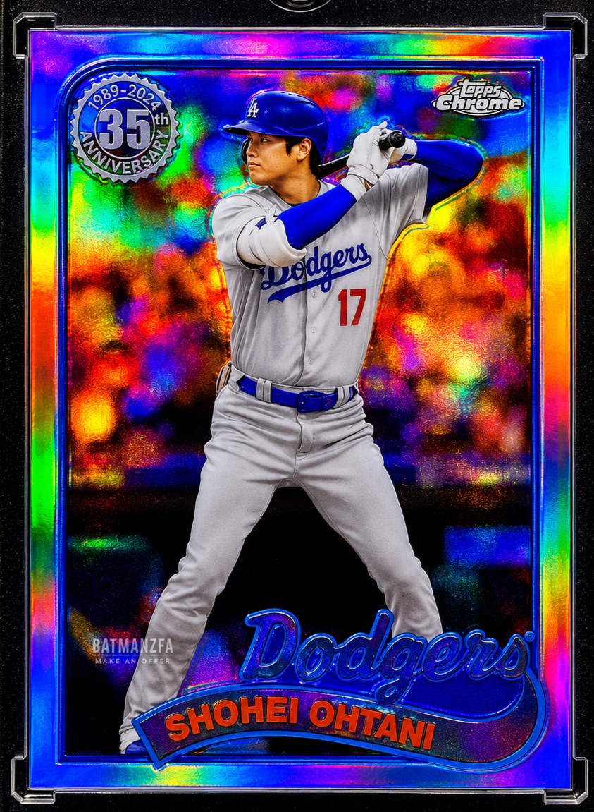 Shohei OTANI SILVER REFRACTOR RARE TOPPS CHROME Insert Showtime Base Holo MVP