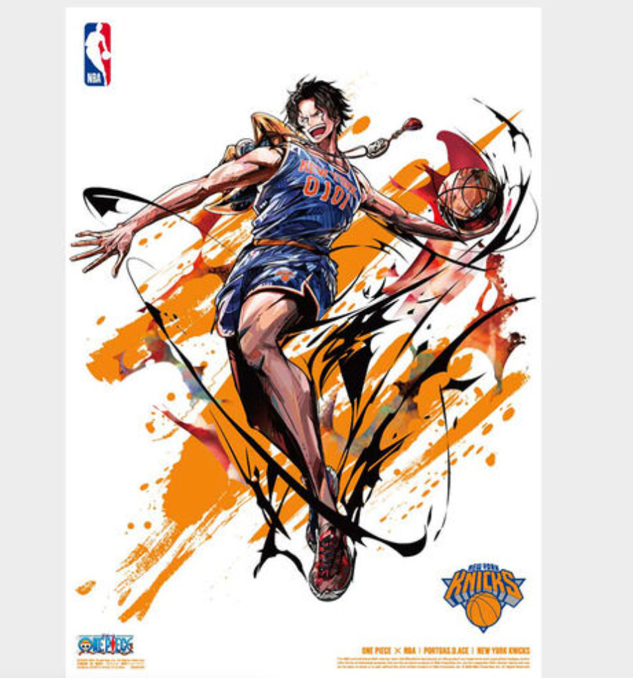 ONE PIECE x NBA Mini Poster Set 10 Sheets Limited Japan Official New