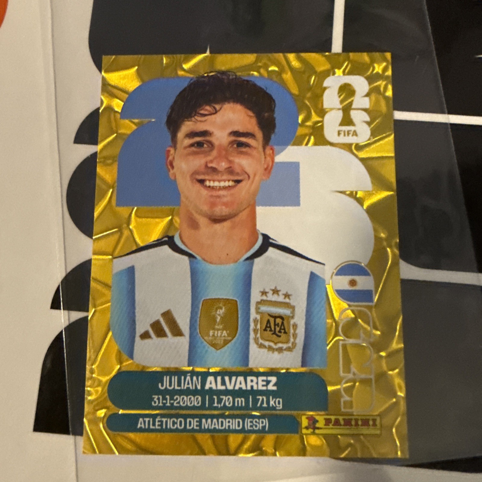 Panini FIFA WC 2026 Stickers-Exclusive Gold Crumple-ARG Argentina- Pick Yours