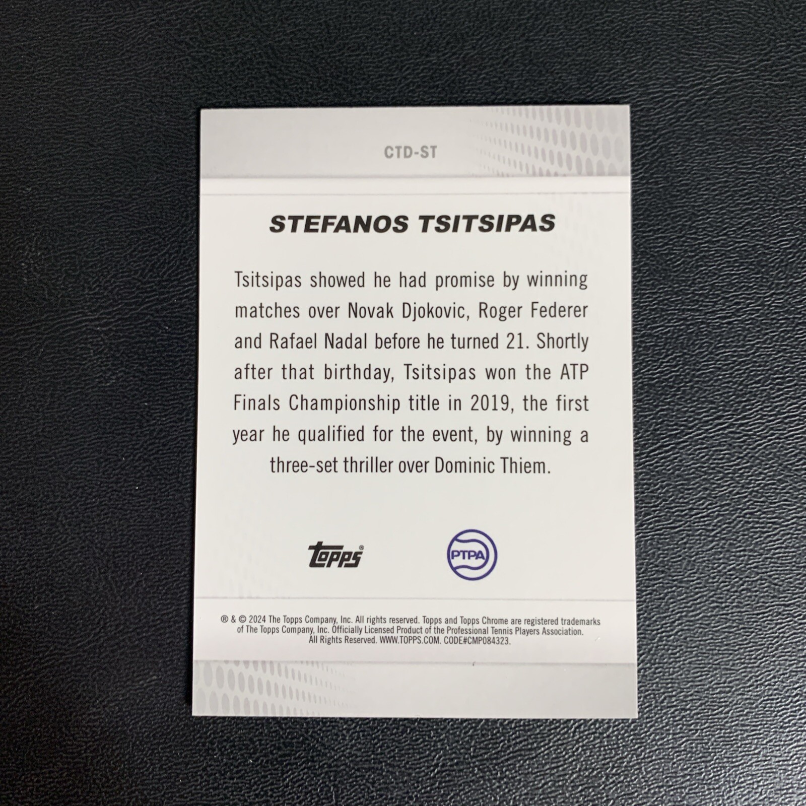 2024 Topps Chrome Tennis CAPTURED STEFANOS TSITSIPAS