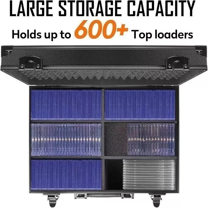 600+ Hard Case For Toploader 3”x4” 35pt Sports Card Storage Box Holds w/ US