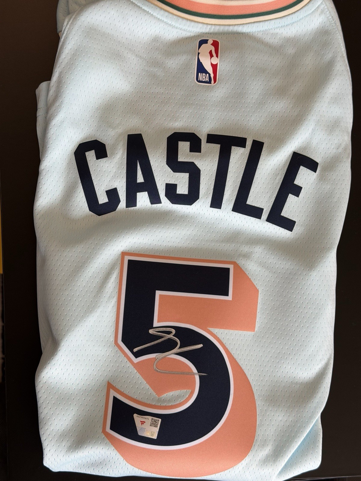 Stephon Castle Signed San Antonio Spurs City Edition Jersey UW Fanatics
