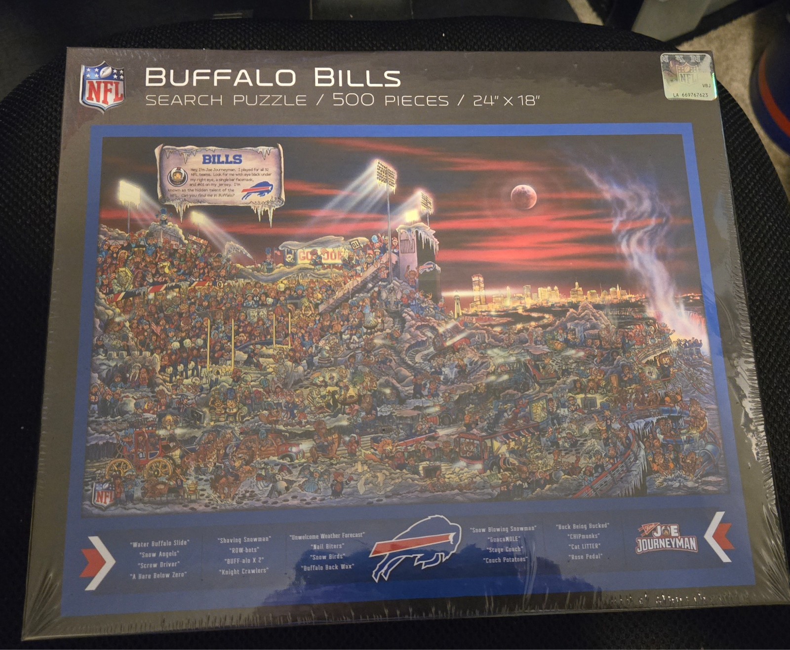 BUFFALO BILLS NFL Search Adventure Puzzle 500 pcs Joe Journeyman-Ages 6+ NEW
