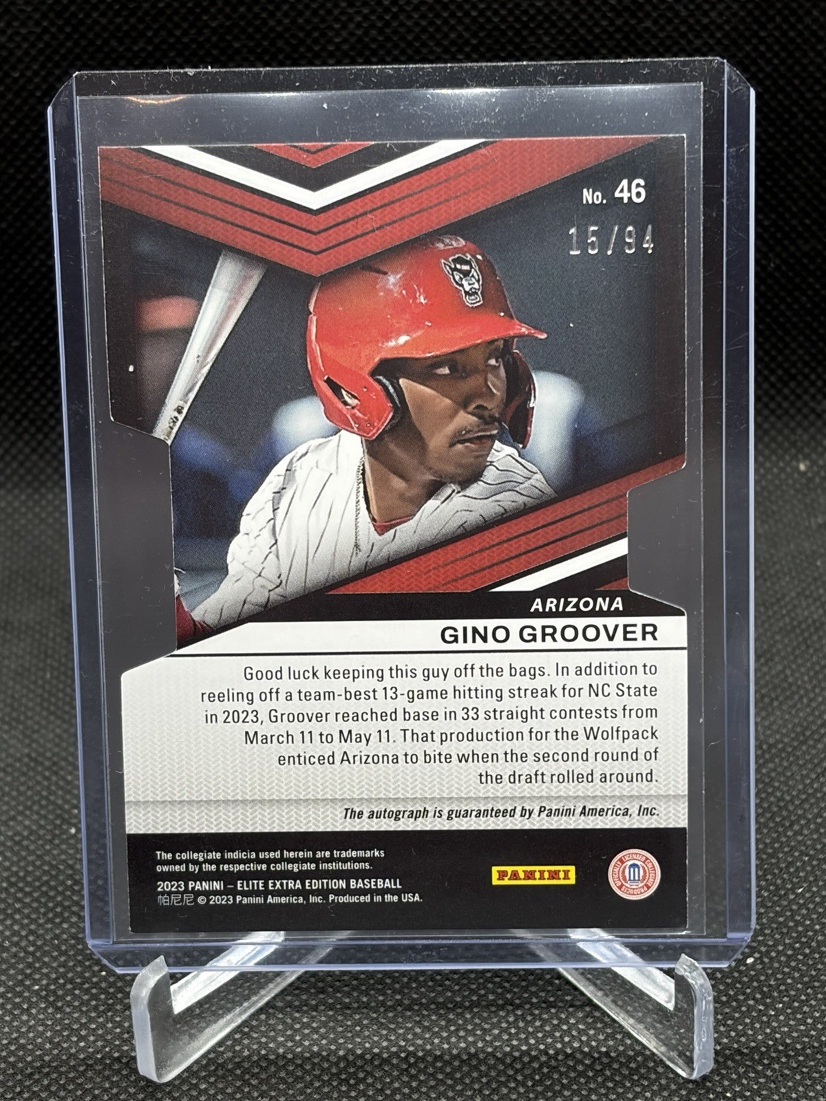 2023 Panini Elite Extra Edition LUJAMES GINO GROOVER Blue Aspirations AUTO 15/94