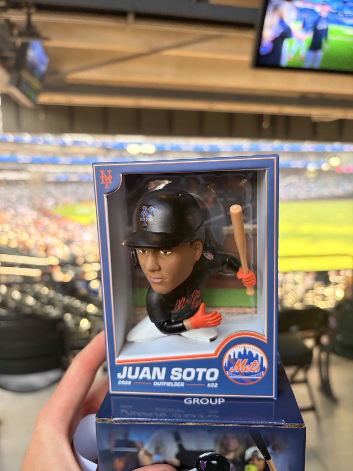 IN HAND New York Mets Juan Soto Bobblehead June 25, 2025 SGA Baseball Card